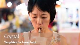  Presentation with bubble milk tea - Presentation design enhanced with famous taiwanese bubble milk tea background and a coral colored foreground