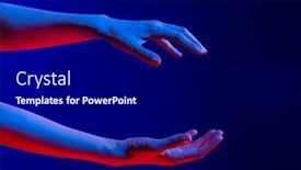  Presentation with virtual technology - Slide deck having asian-woman-making-gestures background and a navy blue colored foreground