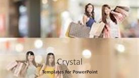  Presentation with web - Cool new PPT theme with asian woman shopping collection from 7 different people good for web advertisement or the bar backdrop and a soft green colored foreground