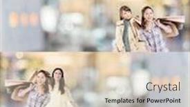  Presentation with web - Colorful theme enhanced with asian woman shopping collection from 7 different people good for web advertisement or the bar backdrop and a lemonade colored foreground