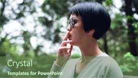  Presentation with smoking - Amazing PPT theme having asian woman smoking in the outdoor forest backdrop and a tawny brown colored foreground