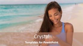  Presentation with online dating - PPT theme featuring asian-woman-using-smart-phone background and a coral colored foreground