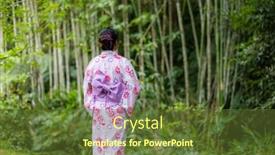  Presentation with japanese - Presentation theme having asian-woman-with-japanese-yukata background and a  colored foreground