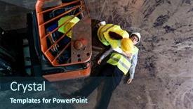  Presentation with resuscitation - Amazing slide deck having asian-worker-do-cardiopulmonary-resuscitation backdrop and a tawny brown colored foreground