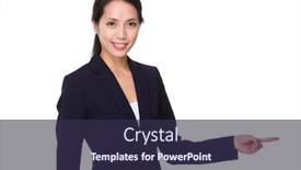  Presentation with finger point - Beautiful PPT layouts featuring asian young businesswoman with finger point aside backdrop and a wine colored foreground