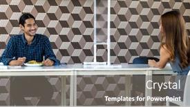  Presentation with normal - Amazing presentation theme having asian-young-couple-eating-out backdrop and a gray colored foreground
