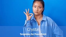  Presentation with lips mouth - PPT layouts featuring asian-young-woman-standing-over background and a teal colored foreground