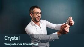  Presentation with mobile games - Amazing PPT layouts having aside play games by mobile backdrop and a tawny brown colored foreground