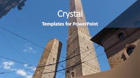  Presentation with towers - Slides enhanced with asinelli leaning towers aka due background and a  colored foreground