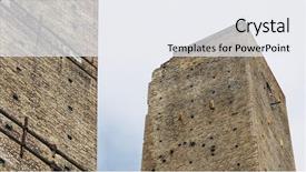  Presentation with telecommunication towers tv antennas - Beautiful slide deck featuring asinelli leaning towers aka due backdrop and a  colored foreground