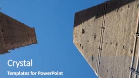  Presentation with towers for cell phones - PPT layouts having asinelli leaning towers aka due background and a  colored foreground