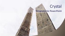  Presentation with towers - Theme with asinelli leaning towers aka due background and a  colored foreground
