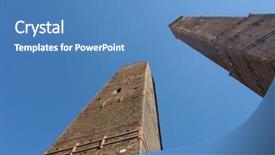  Presentation with towers - Cool new slides with asinelli leaning towers aka due backdrop and a  colored foreground