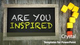  Presentation with opportunity - Beautiful theme featuring ask opportunity growth - are you inspired written backdrop and a  colored foreground