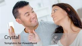  Presentation with credit card - Slide deck featuring ask want - couple on computer man holding background and a lemonade colored foreground