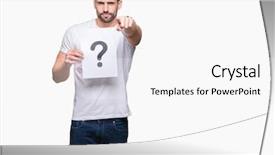  Presentation with paper - Slides having ask want - handsome young man holding paper background and a white colored foreground