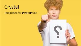  Presentation with santa claus holding scroll paper - Presentation design enhanced with ask want - young handsome man holding paper background and a yellow colored foreground