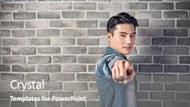  Presentation with never give up children - Slides enhanced with ask want - young man give you background and a  colored foreground