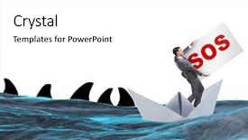  Presentation with god help - Slide deck having asking for help with sos background and a white colored foreground