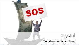  Presentation with power to help - Audience pleasing PPT theme consisting of asking for help with sos backdrop and a  colored foreground