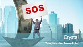  Presentation with boat - Amazing PPT layouts having asking for help with sos backdrop and a teal colored foreground