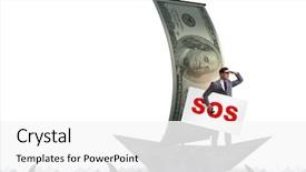  Presentation with boat - Colorful slide set enhanced with asking for help with sos backdrop and a  colored foreground