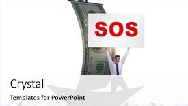  Presentation with humaniti help - Audience pleasing slide set consisting of asking for help with sos backdrop and a white colored foreground