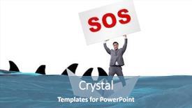  Presentation with god help - Audience pleasing presentation theme consisting of asking for help with sos backdrop and a teal colored foreground