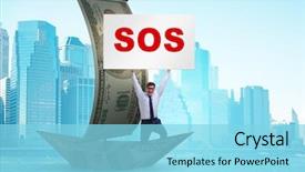  Presentation with boat - Audience pleasing presentation consisting of asking for help with sos backdrop and a arctic colored foreground