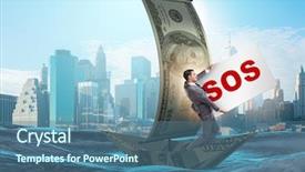  Presentation with god’s help - PPT theme featuring asking for help with sos background and a ocean colored foreground