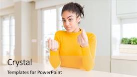  Presentation with african american business - Presentation theme consisting of asking for salary payment millionair background and a yellow colored foreground