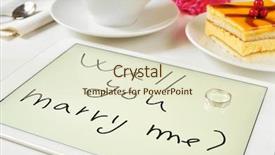  Presentation with dessert - Slide deck enhanced with betrothal - ring and the sentence will background and a cream colored foreground
