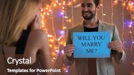  Presentation with paper - Amazing slides having betrothal - young man holding paper backdrop and a  colored foreground