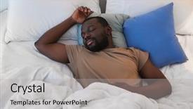  Presentation with sleeping - Cool new presentation with asleep - african american man sleeping backdrop and a light gray colored foreground