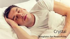  Presentation with bed hotel - Beautiful slides featuring asleep - hotel travel and happiness concept backdrop and a lemonade colored foreground