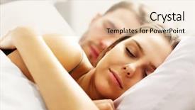 Presentation with sleeping - Theme featuring asleep - picture of young couple sleeping background and a lemonade colored foreground