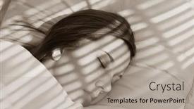  Presentation with dark tealout picture - PPT theme consisting of asleep-in-the-shadows-sepia background and a light gray colored foreground
