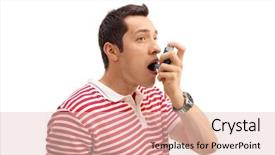  Presentation with asthma - PPT theme having asmat - young man using an asthma background and a lemonade colored foreground