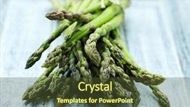  Presentation with asparagus - Presentation theme having asparagus a bunch of fresh background and a tawny brown colored foreground