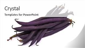  Presentation with kidney bean - Beautiful PPT theme featuring asparagus kidney bean studio white backdrop and a white colored foreground