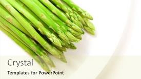  Presentation with white plate - Audience pleasing presentation consisting of asparagus-on-white-plate backdrop and a blonde colored foreground