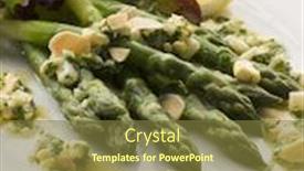  Presentation with asparagus - Beautiful presentation featuring asparagus-spears-with-polonaise-vinaigrette backdrop and a tawny brown colored foreground