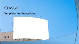  Presentation with blank - PPT layouts consisting of aspect - blank billboard in city background and a light blue colored foreground