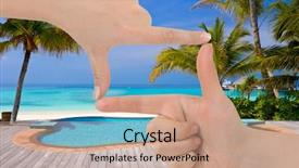  Presentation with beach frame - Audience pleasing PPT layouts consisting of aspect - frame made of hands backdrop and a coral colored foreground