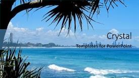  Presentation with paradise - PPT theme with aspect - surfers paradise view 2 background and a light blue colored foreground
