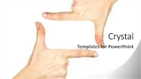  Presentation with background - Colorful PPT theme enhanced with aspect - woman's hand on white background backdrop and a sky blue colored foreground