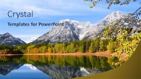  Presentation with maple - Theme consisting of aspen-and-maple-trees background and a light blue colored foreground