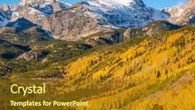  Presentation with rocky - Amazing PPT theme having aspen grove at autumn rocky backdrop and a  colored foreground