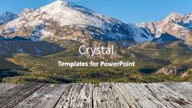  Presentation with rocky - PPT theme having aspen-grove-at-autumn-rocky background and a tawny brown colored foreground