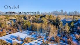  Presentation with wyoming - Slide deck with aspen-grove-in-winter-scenery background and a light blue colored foreground